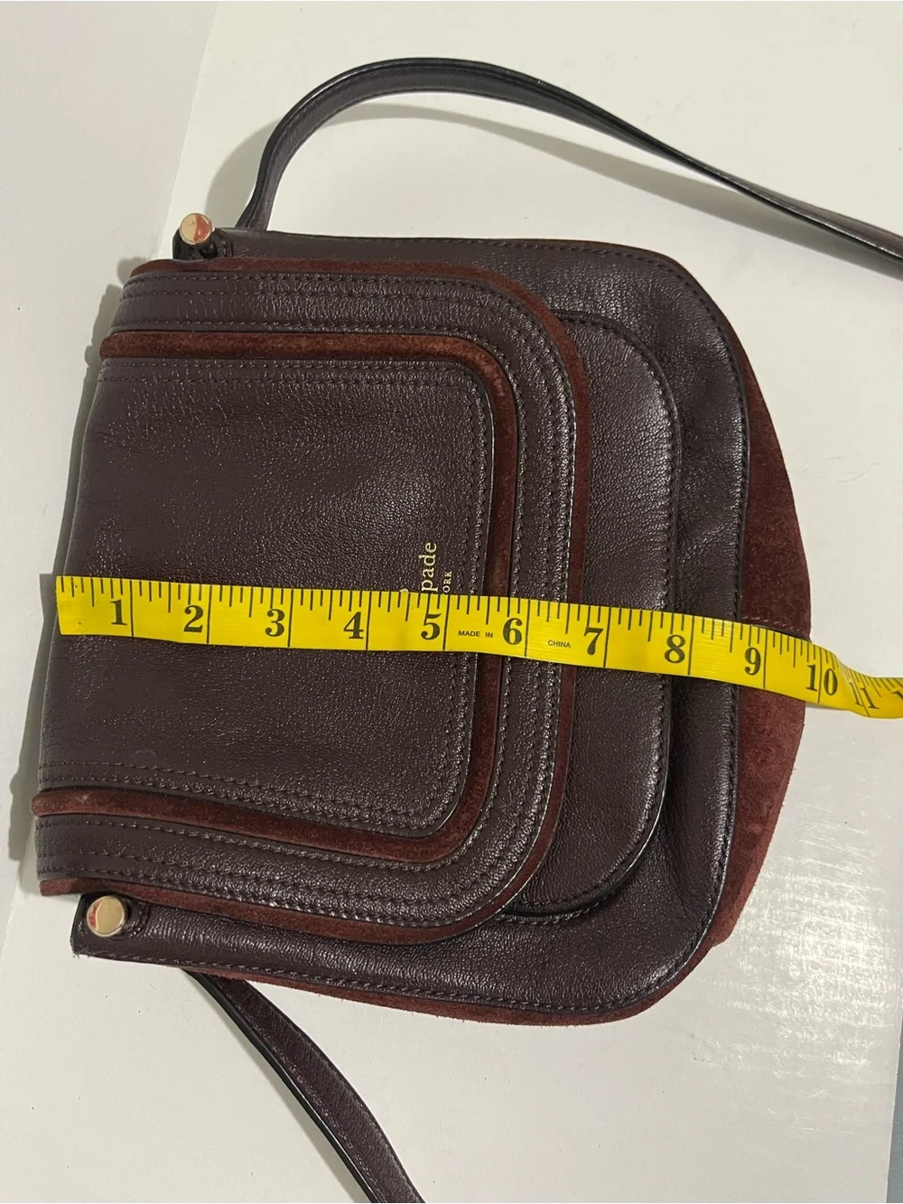 kate spade New York Pratt Rianne Leather Crossbody Bag in Deep Burgundy